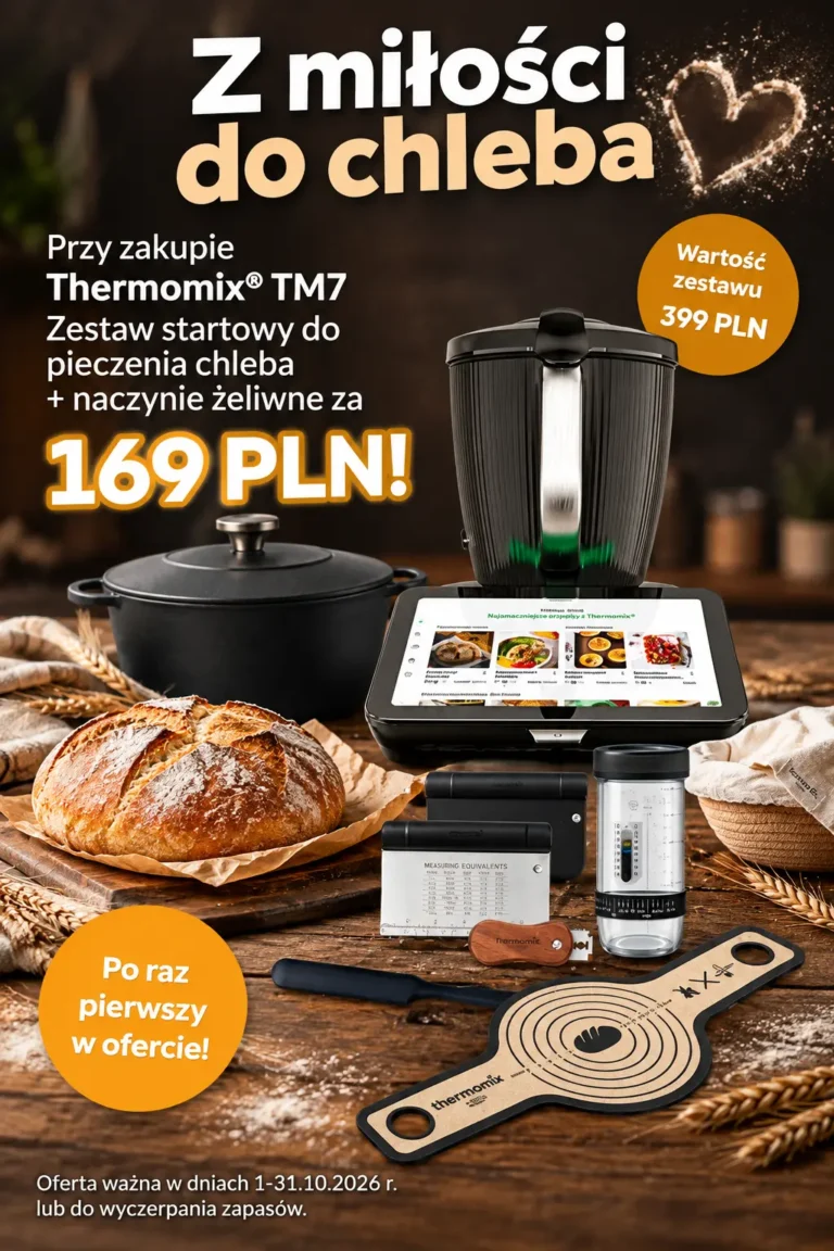 Promocja Thermomix TM7 październik 2026 – zestaw do pieczenia chleba i naczynie żeliwne